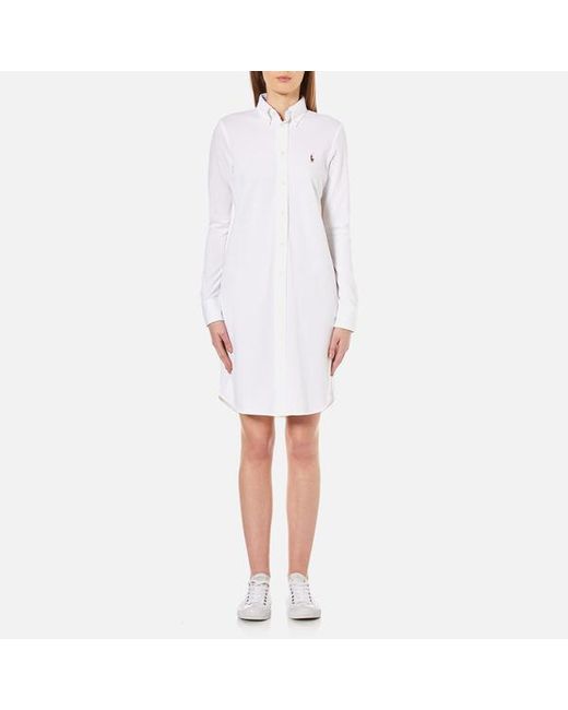 Polo Ralph Lauren White Women's Oxford Shirt Dress