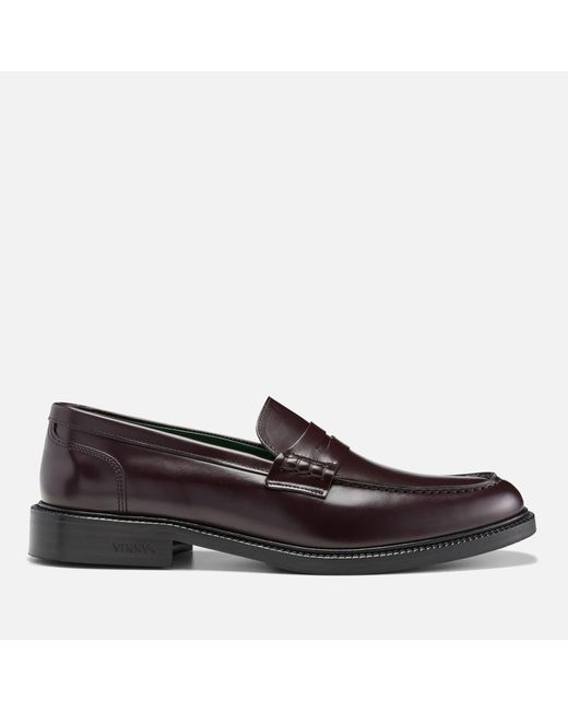 VINNY'S Black Vinny’S ’S Townee Leather Penny Loafers for men
