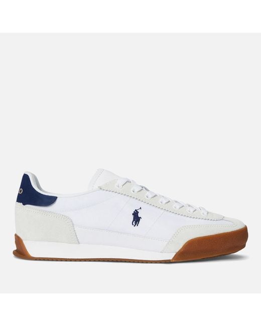 Polo Ralph Lauren White Hester Low Top Canvas Trainers for men
