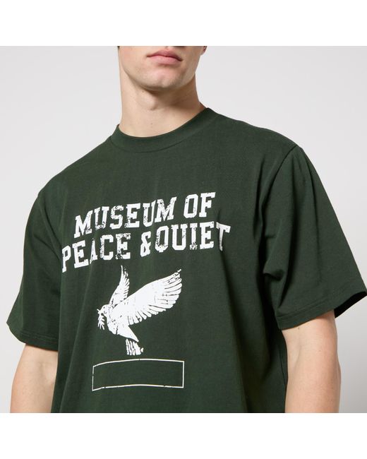 Museum of Peace & Quiet Green Pe Cotton-Jersey T-Shirt for men
