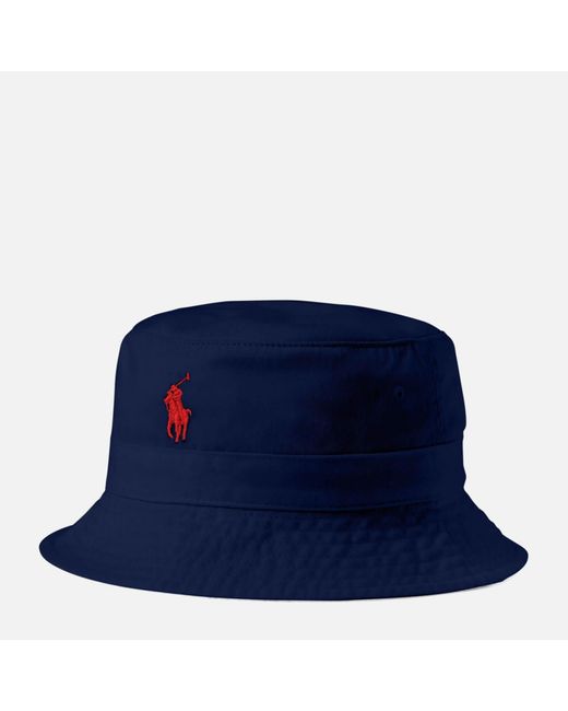 Polo Ralph Lauren Cotton Loft Bucket Hat in Dark Blue (Blue) for Men ...