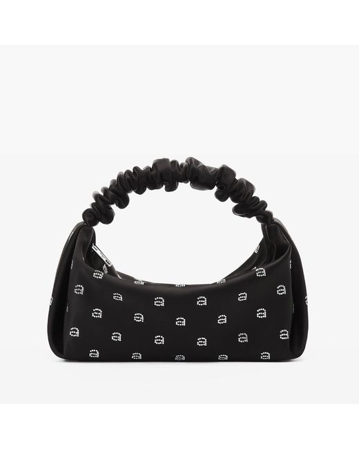 Alexander Wang Scrunchie Satin Mini Bag in Black Lyst