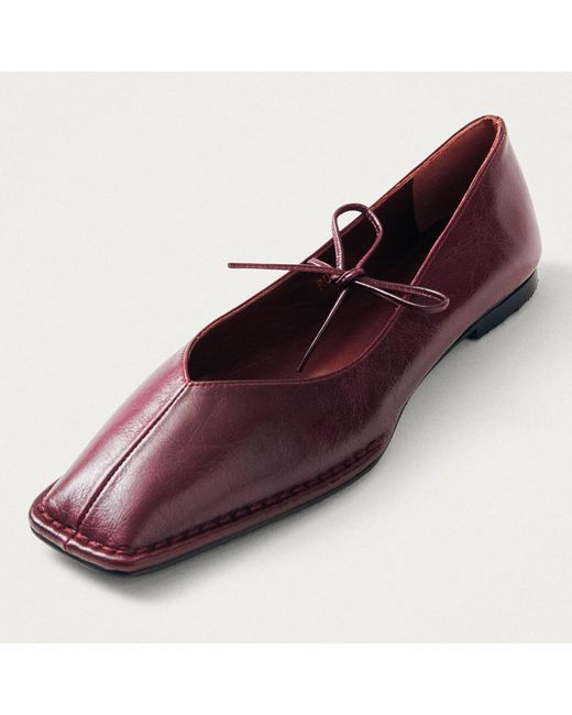 Alohas Red Sway Patent Leather Ballet Flats