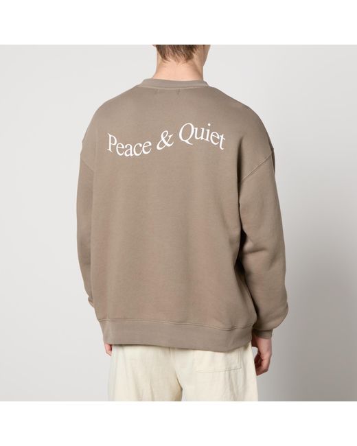 Museum of Peace & Quiet Brown Wordmark Cotton-Jersey Sweatshirt for men