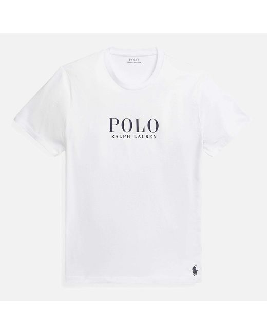 Polo Ralph Lauren White Lounge Cotton-Jersey T-Shirt for men