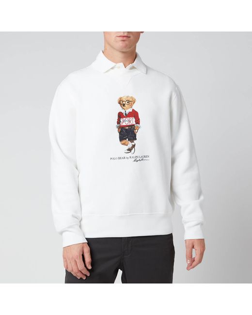 Polo Ralph Lauren Polo Sport Bear Sweatshirt in White for Men | Lyst  Australia