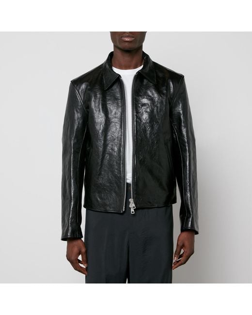 Our Legacy Black Mini Leather Jacket for men