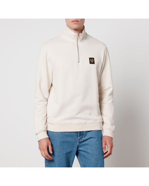 Belstaff Natural Cotton-fleece Quarter-zip Sweatshirt for men