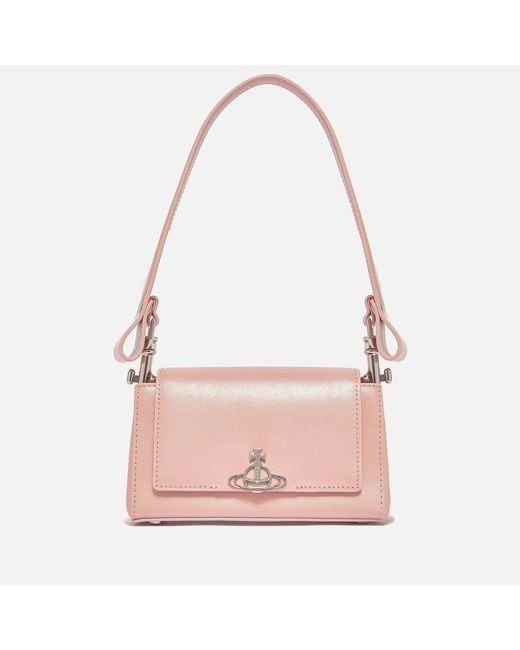 【関税送料込】Vivienne Westwood ピンク スモール Hazel バッグ Vivienne Westwood Hazel Pebbled Leather Small Handbag in