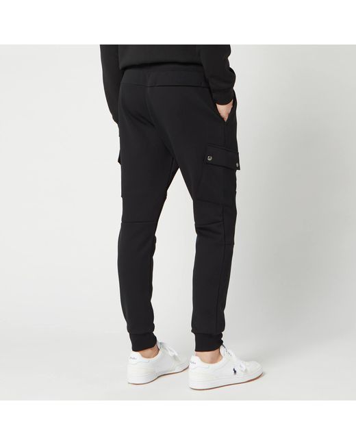 Polo Ralph Lauren Double Knit Cargo Jogger Trousers in Black for Men | Lyst