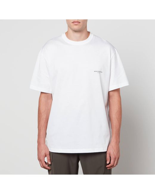 Wooyoungmi White Logo-detailed Cotton-jersey T-shirt for men