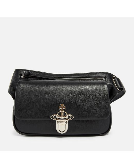 Vivienne Westwood Black Beau Grained Leather Belt Bag for men