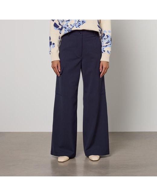 Weekend by Maxmara Blue Hidalgo Twill Trousers