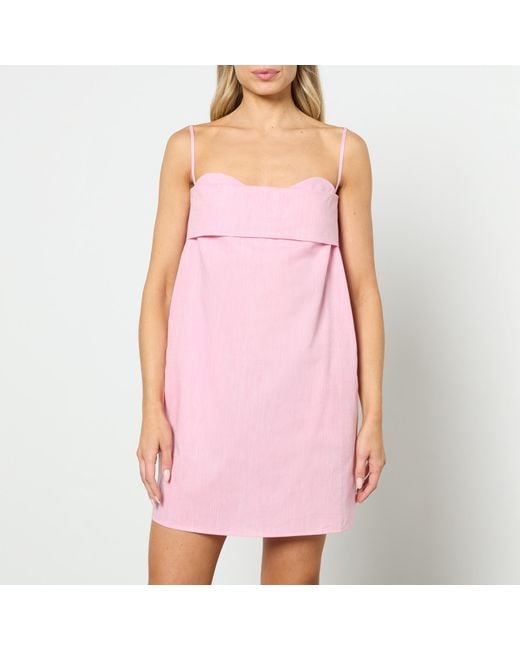 Toit Volant Pink Verona Cotton-Poplin Mini Dress