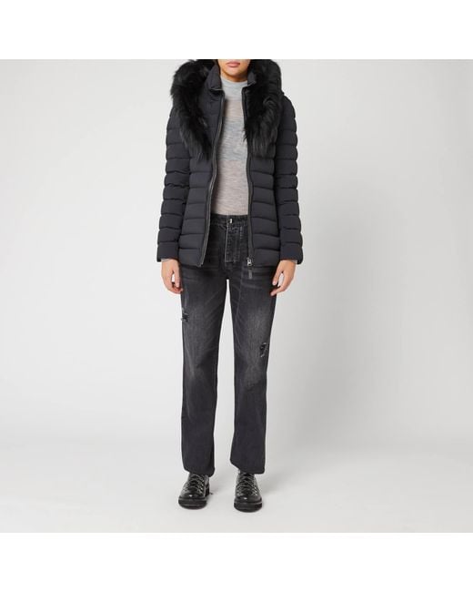 Mackage Kadalina Fur Trim Coat in Black Lyst UK