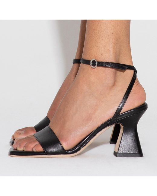 Aeyde Black Fenna Leather Heeled Sandals