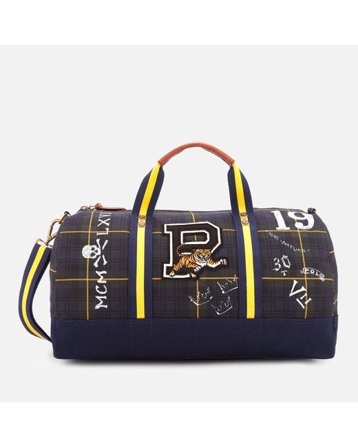 Ralph Lauren Polo Blackwatch Large Satchel Purse Brush Luggage Tag