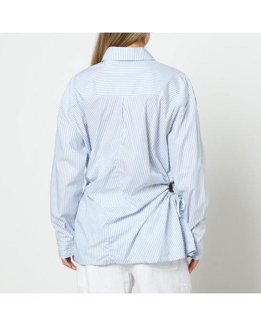 Toit Volant Blue Cicely Striped Cotton-Poplin Shirt