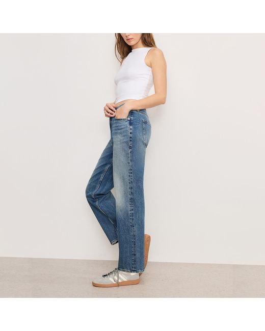 GOOD AMERICAN Blue Good Standard Straight Denim Jeans