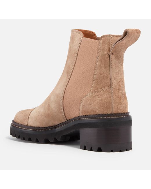 See By Chloé Brown Mallory Suede Chelsea Boots