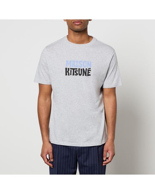 Maison Kitsuné White Surf Club Cotton-Jersey T-Shirt for men