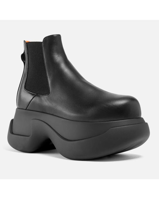 Marni Black Chunky Leather Chelsea Boots