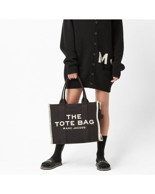 Marc Jacobs Black The Large Jacquard Tote Bag