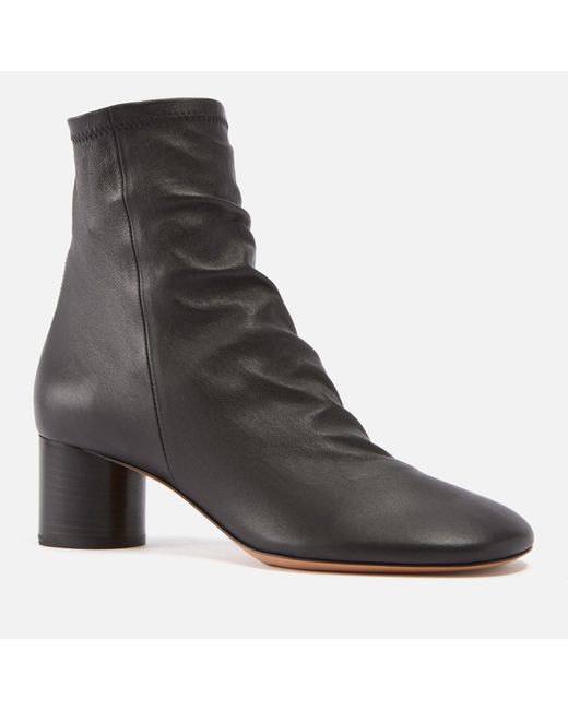 Isabel Marant Black Laeden-Ga Stretch Leather Heeled Boots