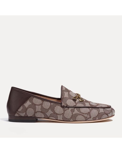 COACH Hanna Loafer In Signature Jacquard in Brown | Lyst