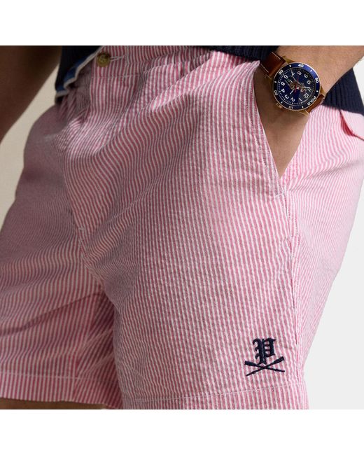 Polo Ralph Lauren Pink Prepster Seersucker Shorts for men