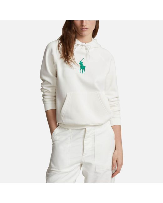 Polo Ralph Lauren White Loopback Cotton-Jersey Hoodie