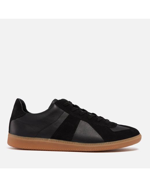 Novesta Black German Army Leather And Suede Trainers for men