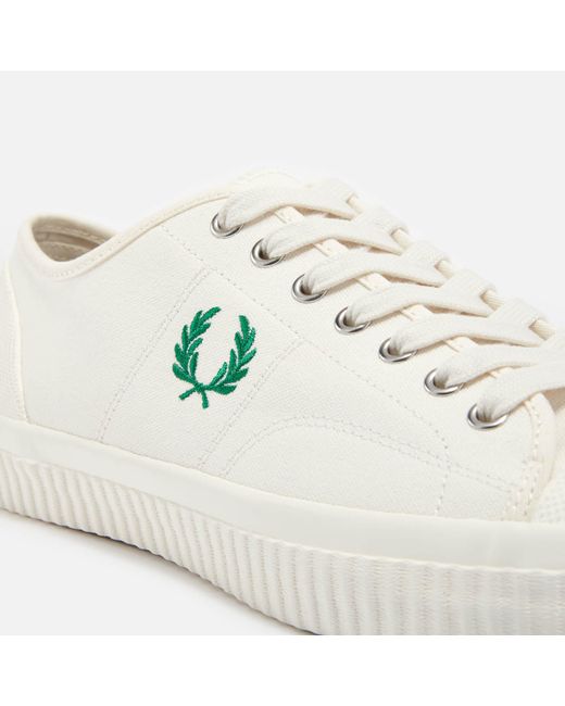 Fred Perry White Hughes Canvas Trainers for men