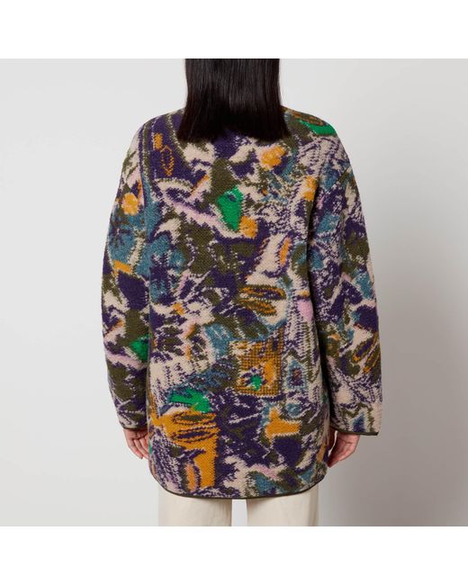Isabel Marant Purple Himemma Reversible Fleece And Quilted Shell Jacket