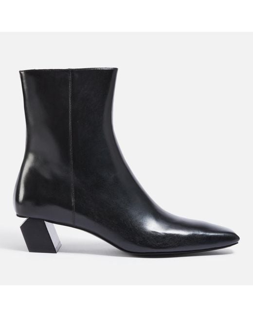 Alexander Wang Black Toni 45 Leather Heeled Boots