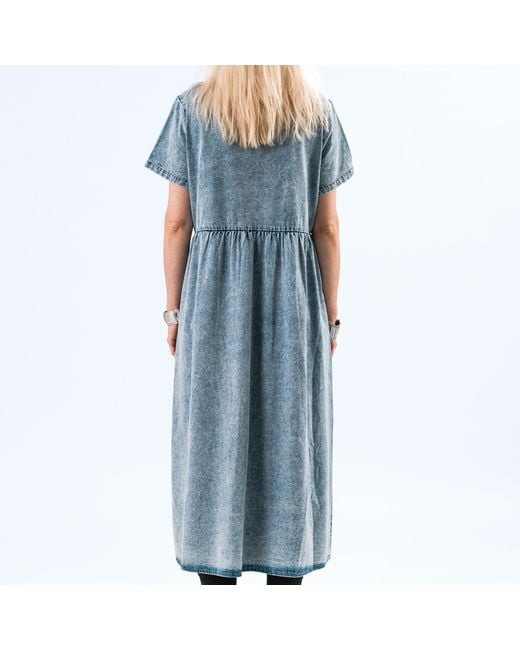 Lolly's Laundry Blue Aliyall Ls Denim Maxi Dress