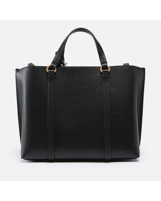 Pinko Black Carrie Classic Bottalato Fontana Shopper Leather Tote Bag