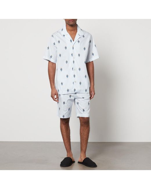 Polo Ralph Lauren Blue Striped Cotton Pyjama Set for men