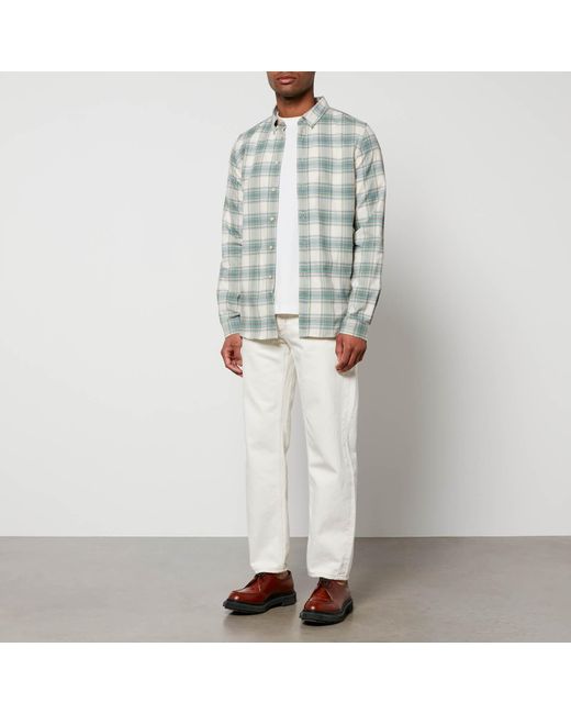 PS by Paul Smith Green Checked Organic Cotton-Flannel Shirt for men
