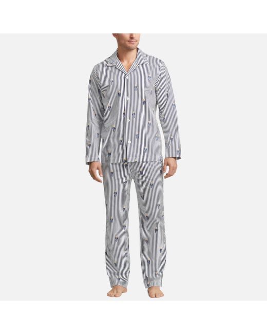 Polo Ralph Lauren Gray Bear Cotton Pyjama Set for men