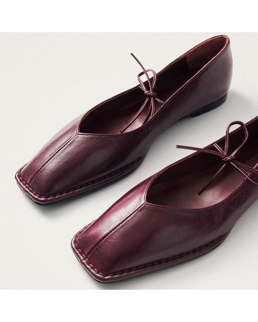 Alohas Red Sway Patent Leather Ballet Flats