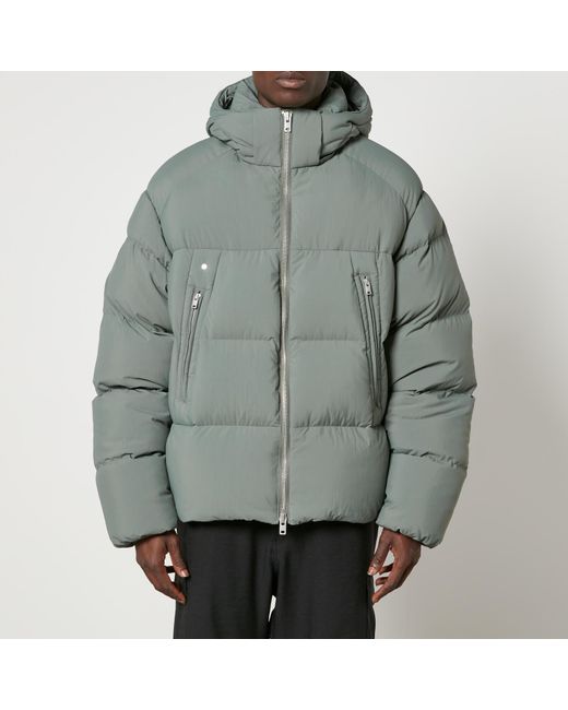 Y-3 Green Quilted Shell Puffer Jacket for men