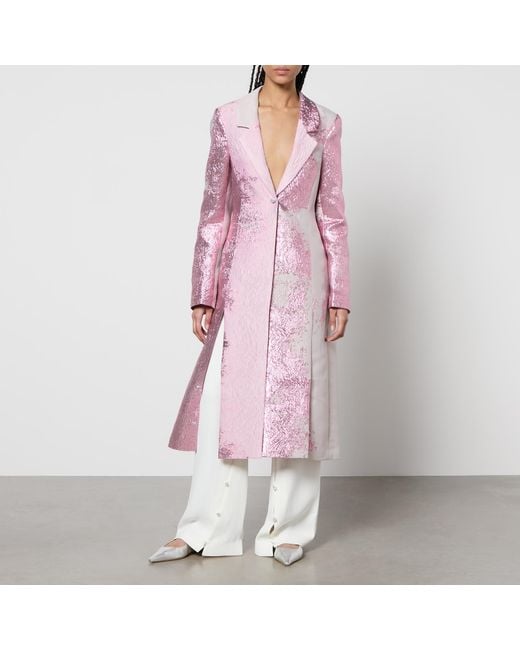 Stine Goya Pink Aneta Jacquard Coat