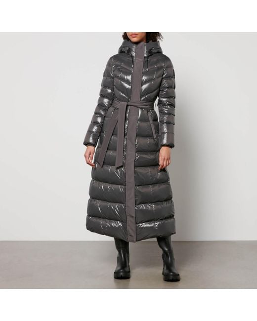 Mackage Black Calina-R Quilted Shell Down Hooded Coat