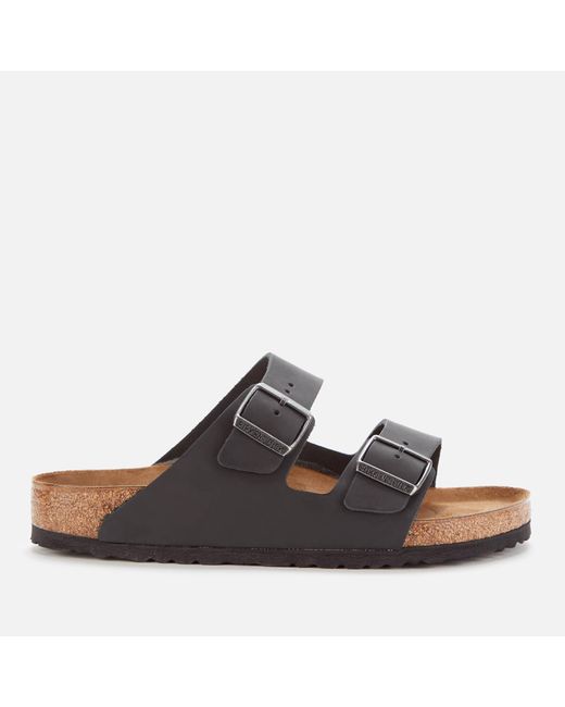 Birkenstock Arizona Oiled Leather Double Strap Sandals in Black for Men Lyst