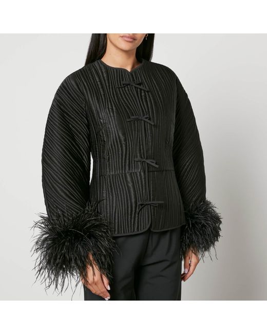 Sleeper Black Hebao Feather-trimmed Ecoverotm Jacket