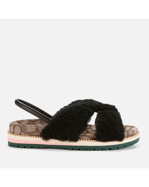 tally shearling sandals