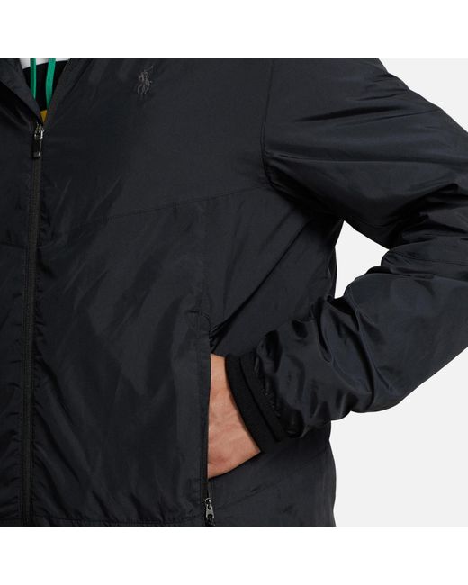 Polo Ralph Lauren Black Vital Water-Repellent Shell Windbreaker Jacket for men