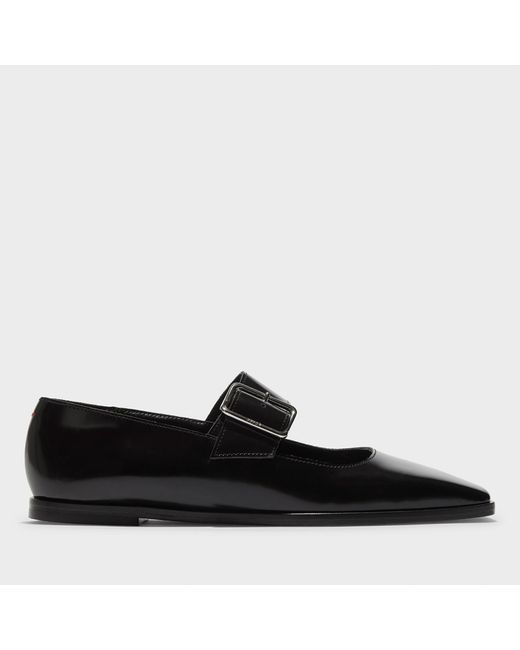 Aeyde Black Sunny Patent Leather Flats