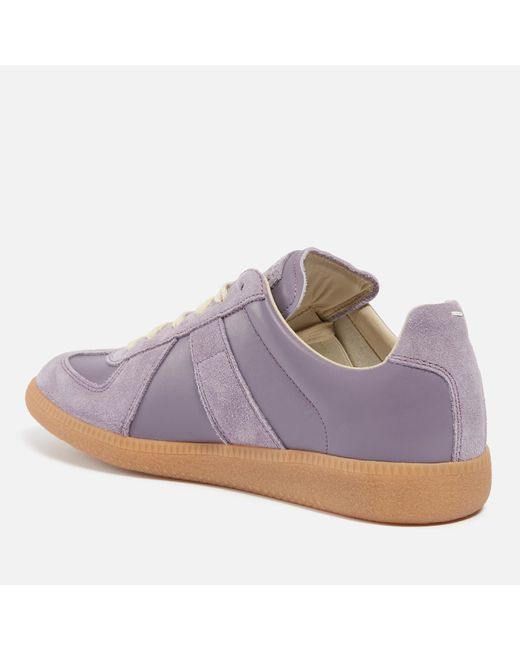 Maison Margiela Purple Suede And Leather Replica Trainers